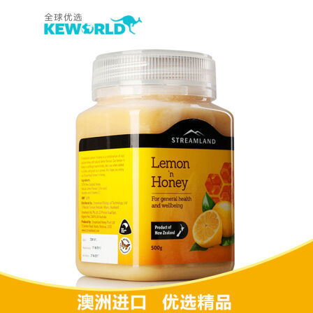 全球购饮品蜂蜜 澳洲新西兰streamland柠檬蜂蜜500克 爸爸去哪儿饮品