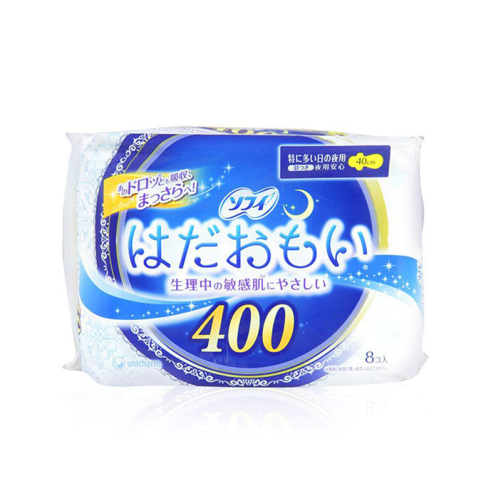 尤妮佳苏菲敏感肌日用薄感卫生巾日本进口姨妈巾400m8枚