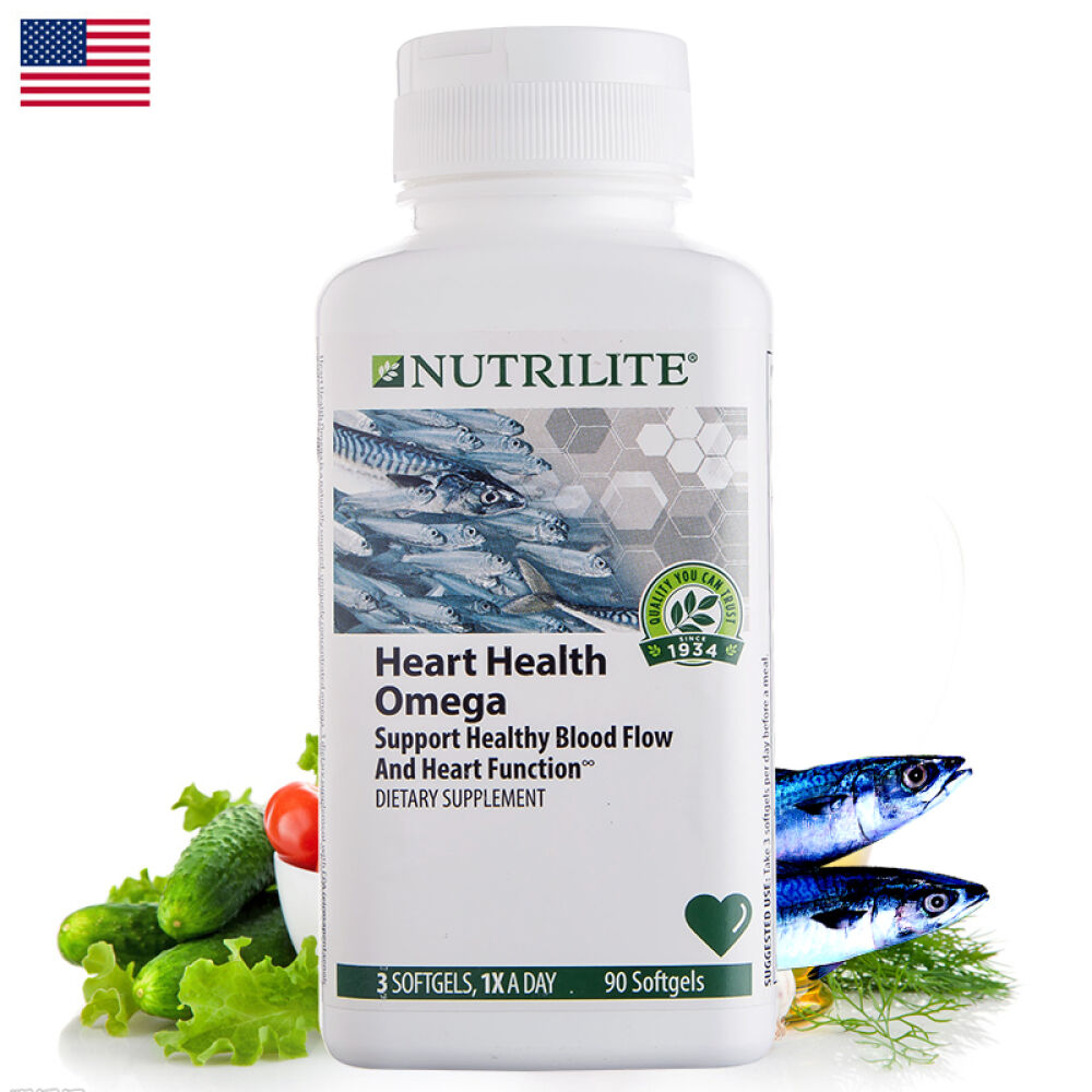 美国安利鱼油纽崔莱深海护心鱼油软胶囊Omega390粒