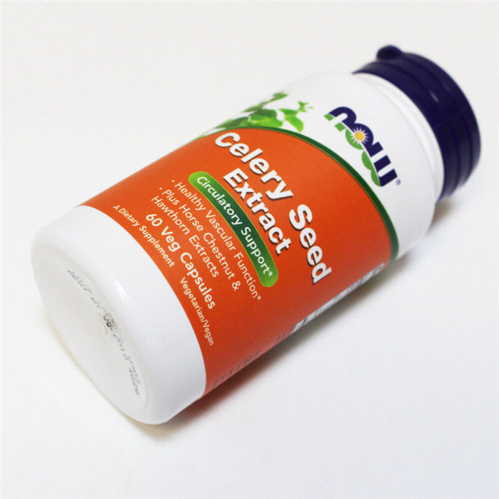 诺奥（NOW）芹菜籽粉精华胶囊60粒降三高降尿酸降血脂调节三高2瓶装