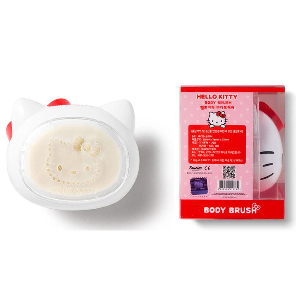 韩国直邮HelloKitty身体刷深层清洁去角质温和便携软毛白色款