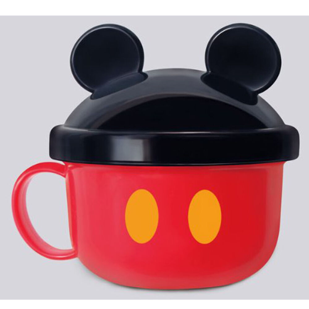 日本进口锦化成米奇米妮老鼠造型迪士尼宝宝碗勺餐具套装有勺子米奇款便携式防漏零食盒/零食杯