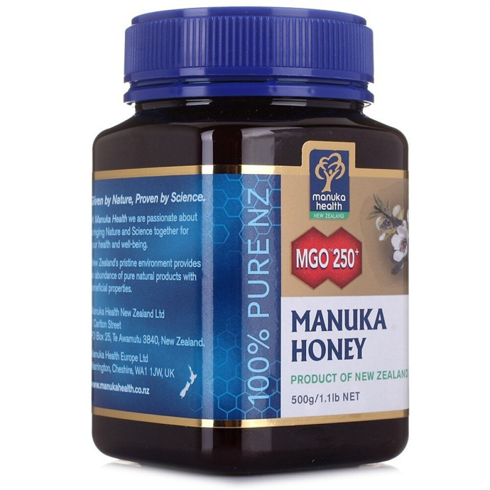 【全球购】新西兰进口ManukaHealth蜜纽康蜂蜜野花蜜麦卢卡蜂蜜包邮蜜纽康MGO250+麦卢卡蜂蜜500g2罐