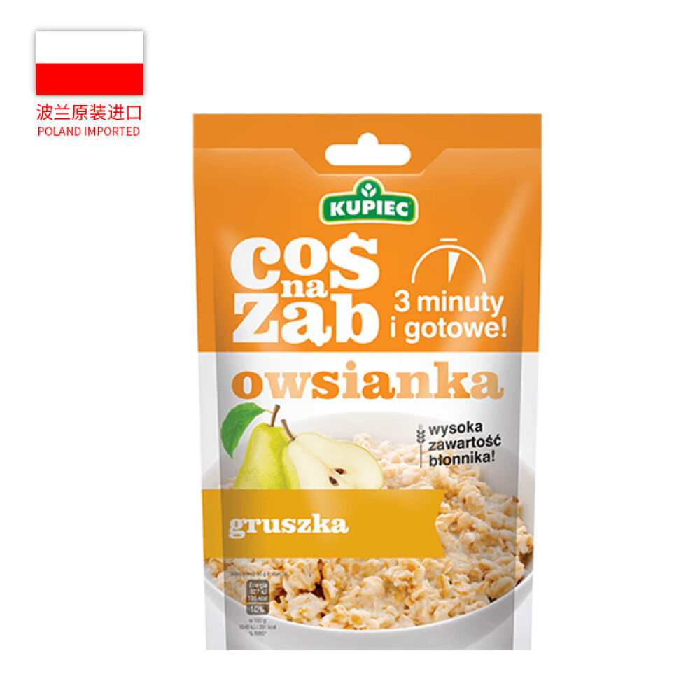 波兰进口Kupiec即食麦片50g效期2017.2梨子味