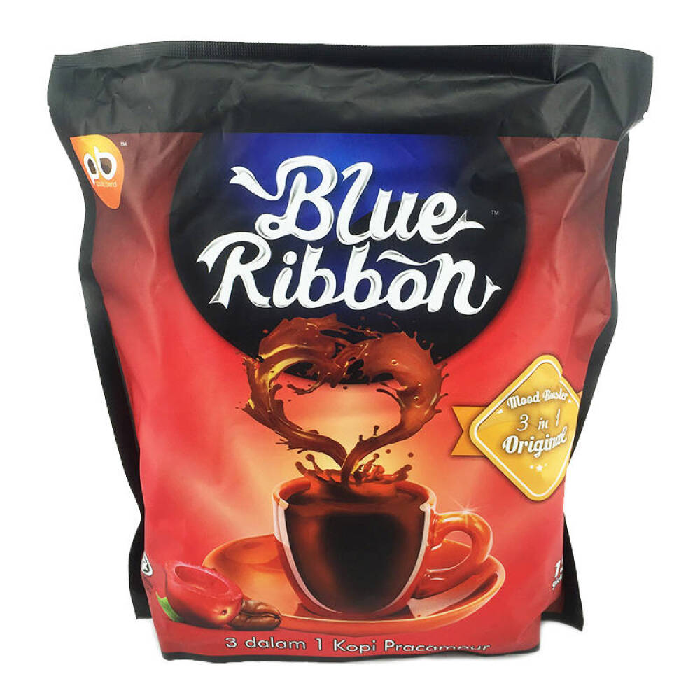 马来西亚进口BlueRibbon蓝迦3合1原味即溶咖啡（600gx2袋）