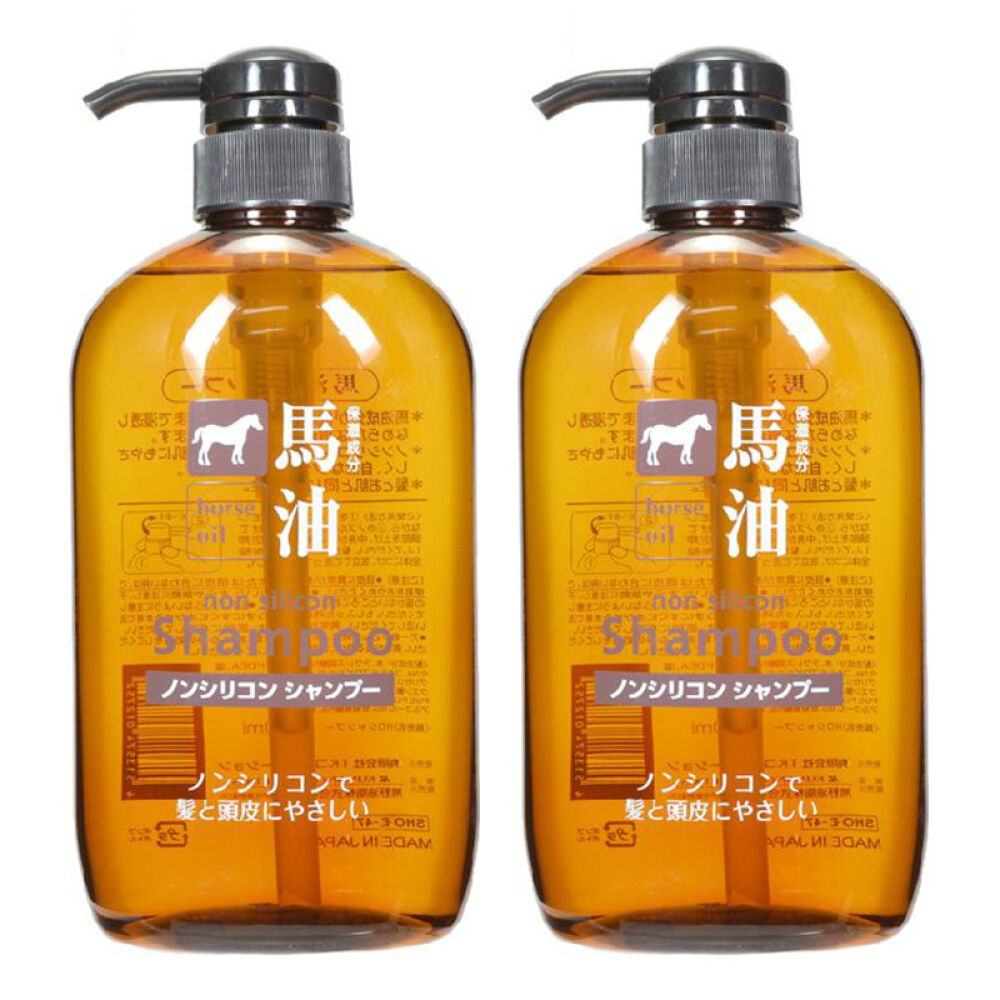 【京东全球购】澳门直邮日本熊野马油无硅油洗发水护发素沐浴露系列600ml马油洗发水二瓶装