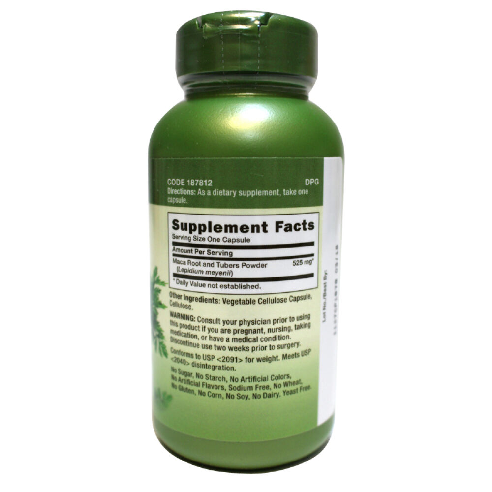 健安喜GNC秘鲁玛卡根精片胶囊玛咖男女性保健补肾抗衰持久延时增强性欲生精提神抗疲劳Maca525mg100粒2瓶