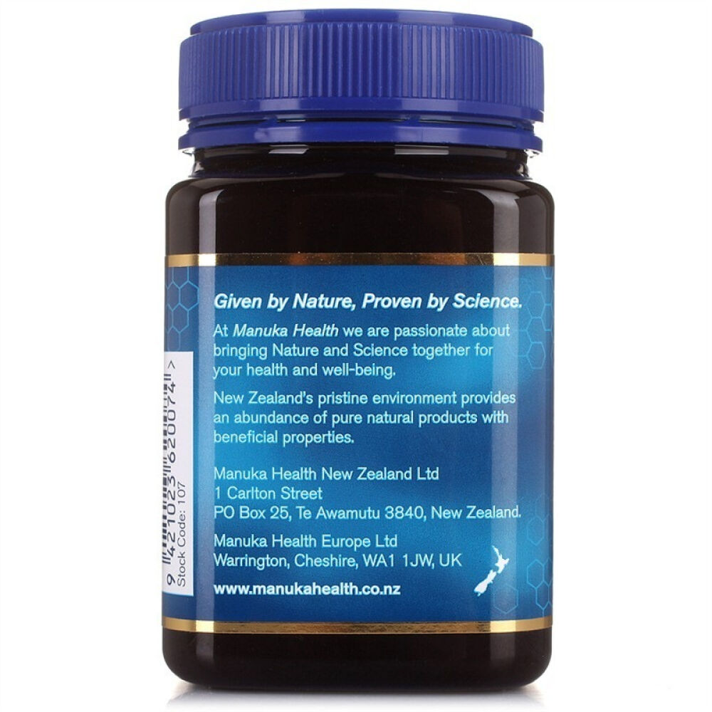 【全球购】新西兰进口ManukaHealth蜜纽康蜂蜜野花蜜麦卢卡蜂蜜包邮蜜纽康MGO400+麦卢卡蜂蜜500g1罐