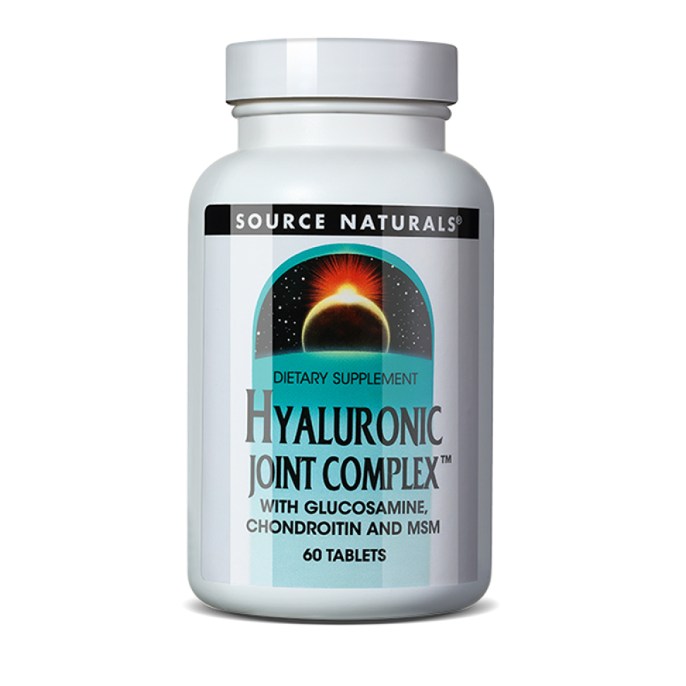 美国原装SourceNaturals玻尿酸复方关节灵60粒修复关节
