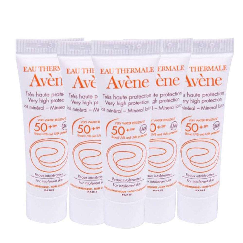 雅漾Avene清爽男士女士防晒隔离霜乳自然物理矿物防晒乳5ml*5