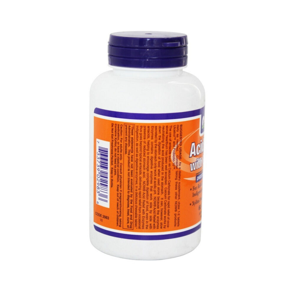 【美国正品直邮】NOWFoods诺奥促进消化维持肠胃健康消化酶咀嚼片未定义60.00ChewableTablets