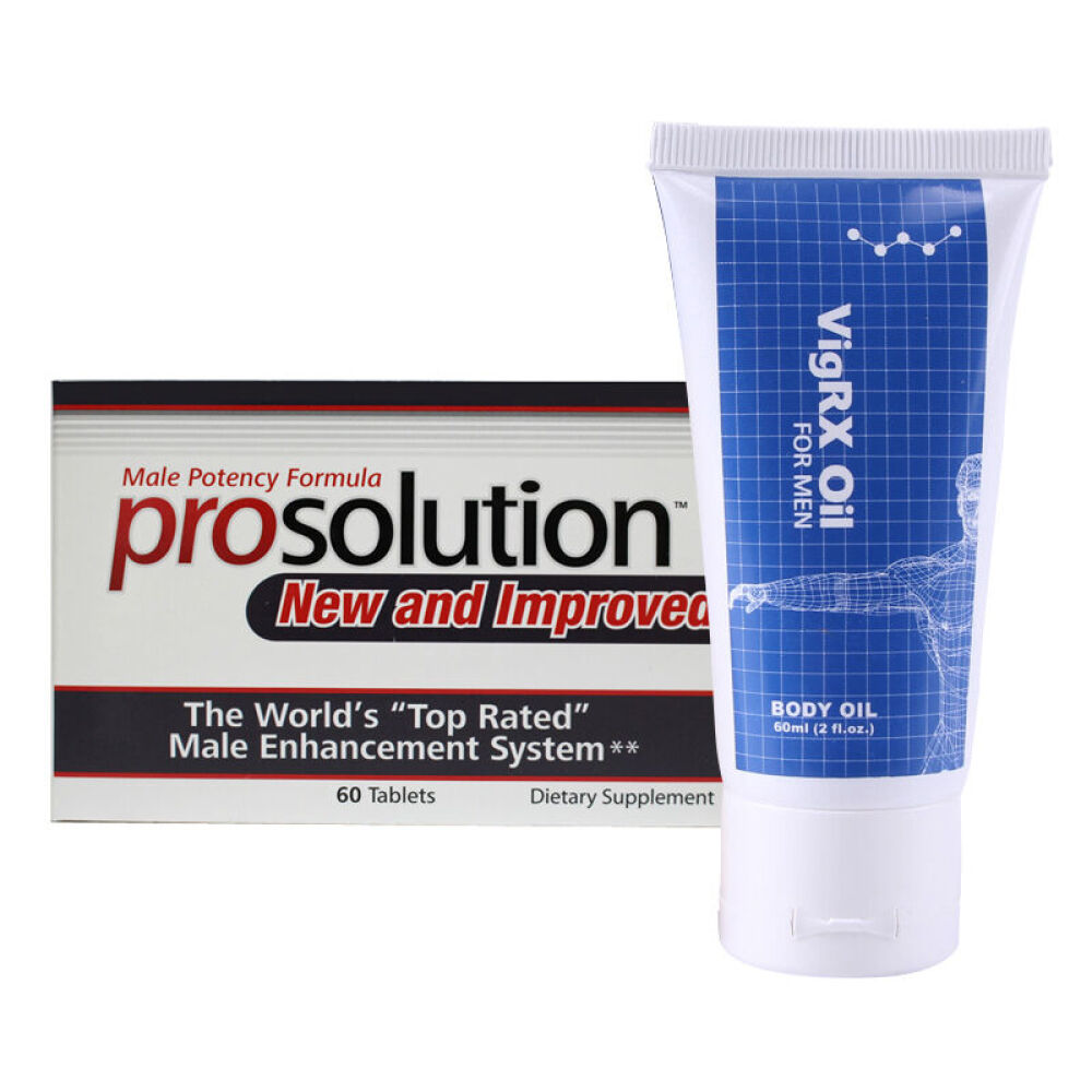 prosolution美国补肾壮阳男用延时持久男性保健品增大增粗(非万艾可伟哥药一粒)1盒prosolution+威乐按摩油