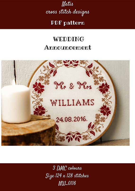 weddingcrossstitchpattern,giftsforthecouple,mr&mrscross