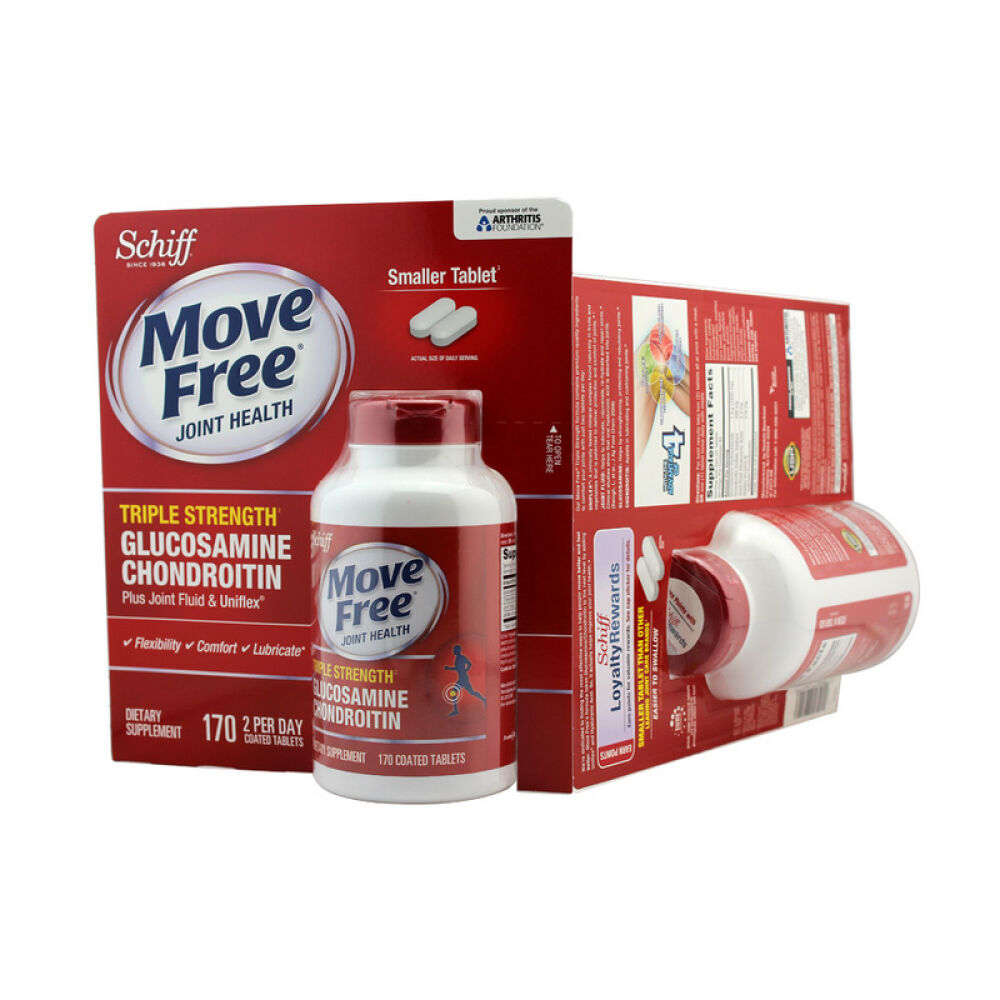 SchiffMoveFree氨基葡萄糖维骨力红色170粒1瓶装