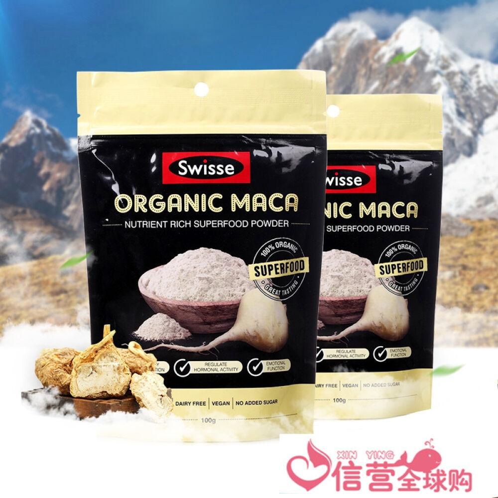 澳洲进口Swissemaca有机玛咖/玛卡粉抗疲劳补肾壮阳100g*2包装(香港直邮)