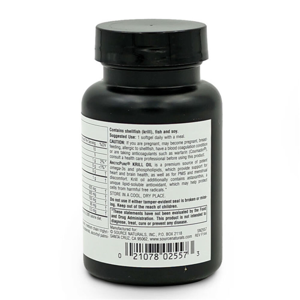 SourceNaturals磷虾油软胶囊30粒降低血液黏稠度促进血液循环