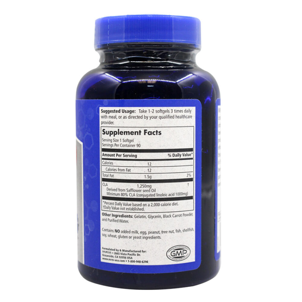 美国进口mRM共轭亚油酸CLA胶囊90粒燃脂减脂胶囊瘦身排油控制抑制食欲