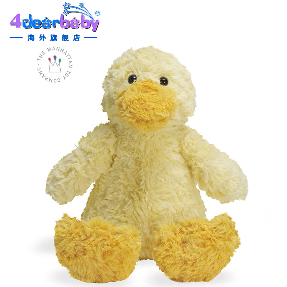 【全球购】美国ManhattanToyWinkel曼哈顿牙胶手抓球/安抚巾玩偶毛绒安抚大号迪克西黄鸭