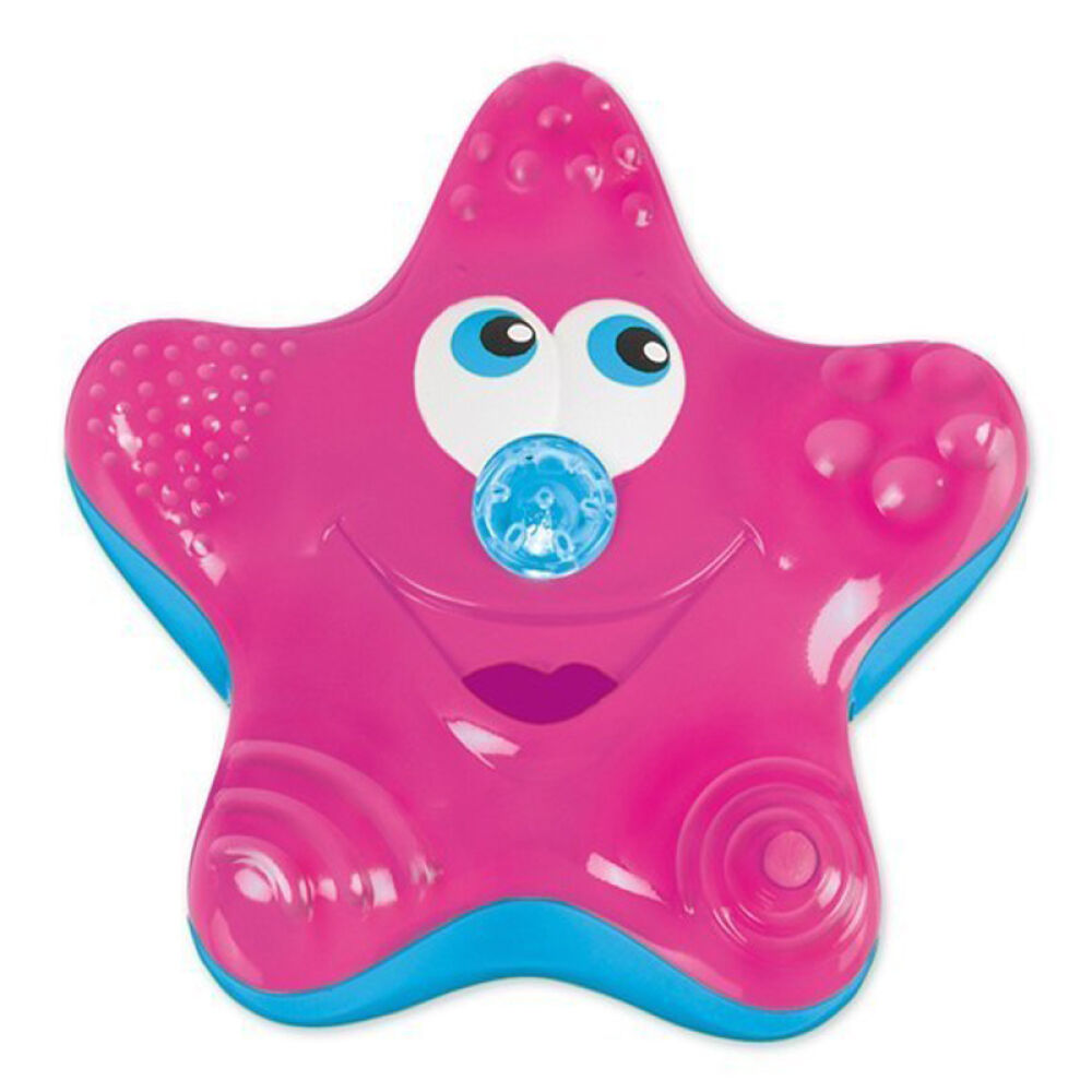 Munchkin麦肯奇宝宝洗澡戏水玩具喷水海星红色