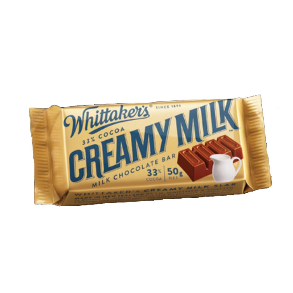 新西兰进口Whittakers惠特克榛子杏仁夹心坚果巧克力棒系列外出方便分享装〔ABM〕奶油牛奶巧克力50g袋装*3块