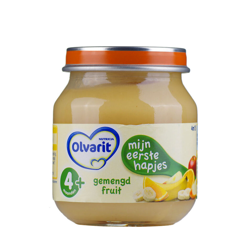荷兰牛栏olvarit婴儿营养辅食/宝宝果泥/肉泥(混合2件起)苹果香蕉橙