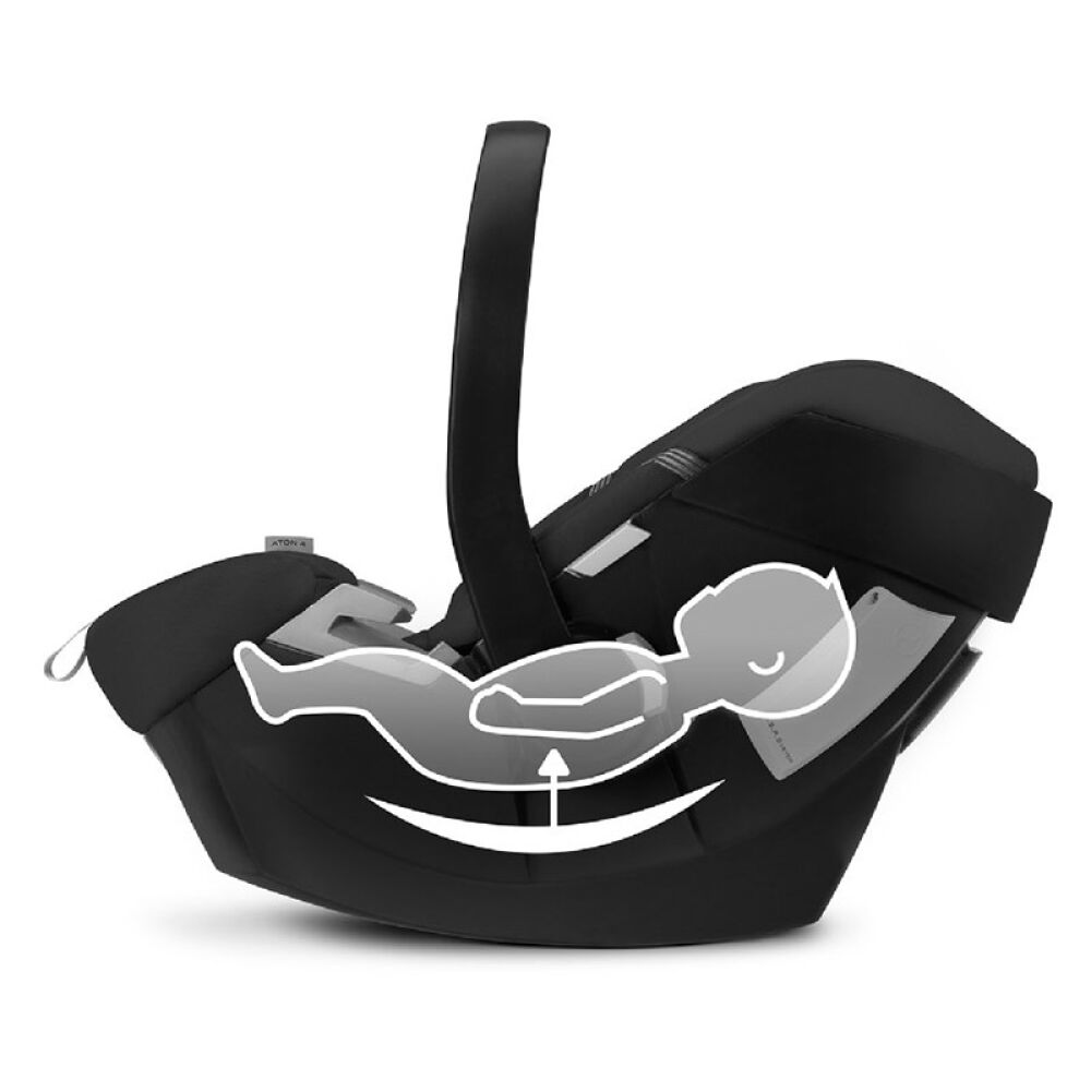 欧洲直邮赛百斯CybexAton4艾尔盾4儿童提篮式安全座椅适合0-18个月PhantomGrey幻影灰