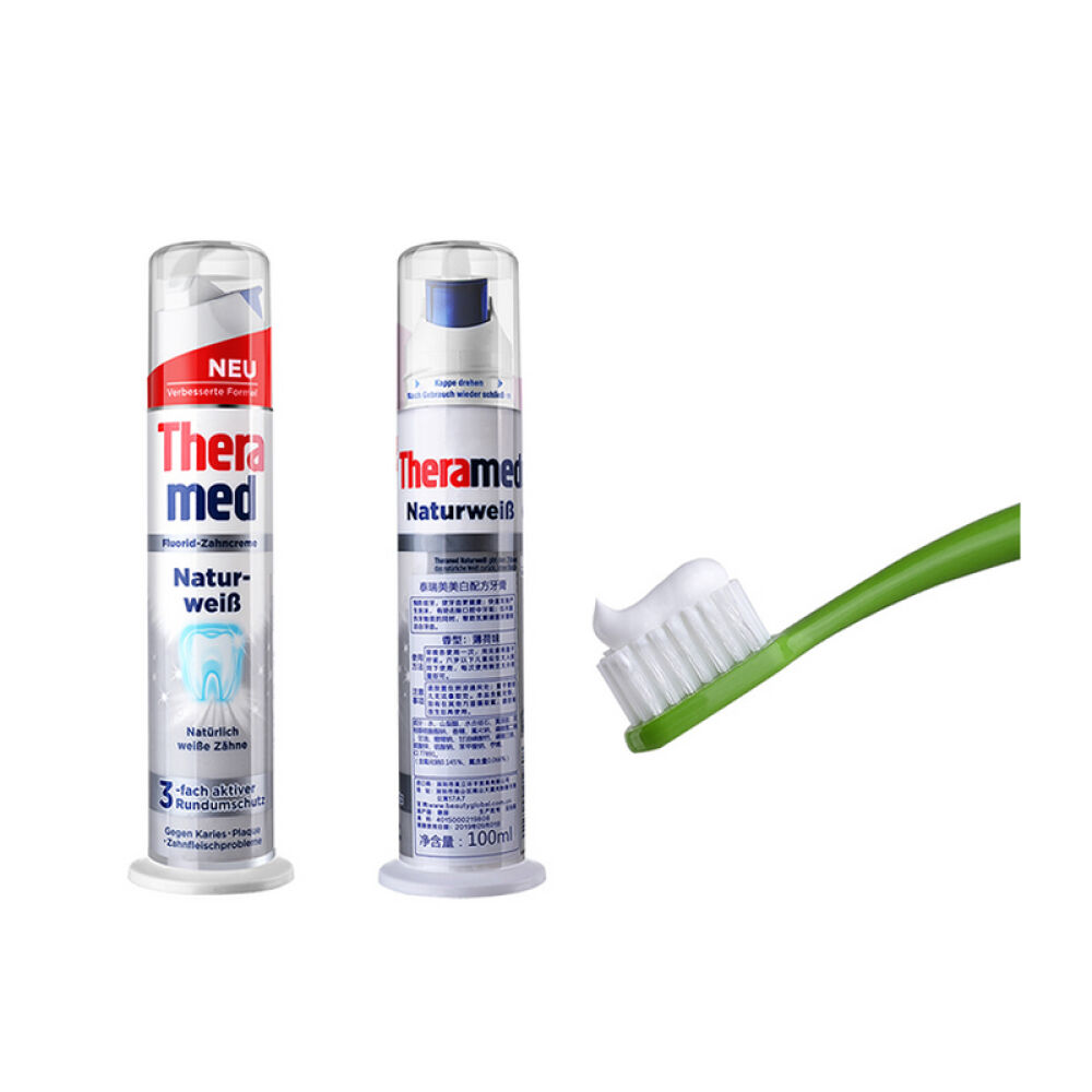 德国原装进口Theramed汉高施华蔻站立式牙膏清洁去垢护齿100g美白