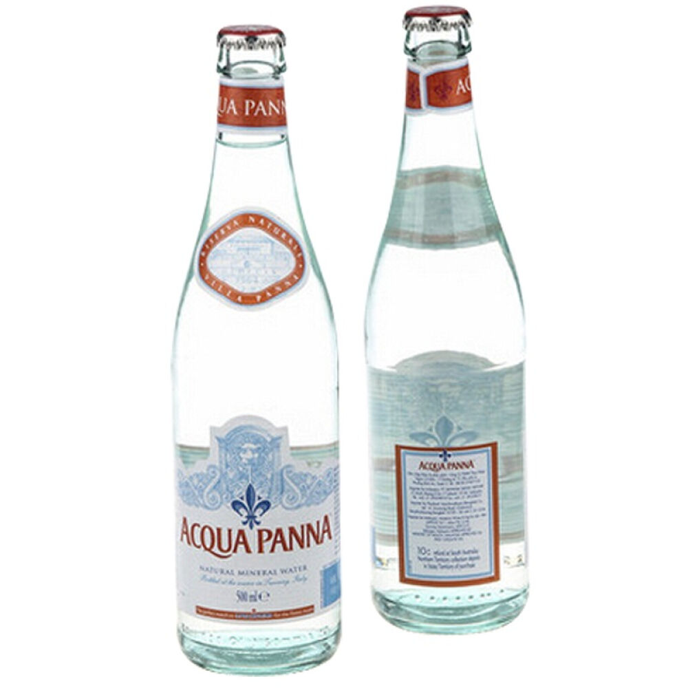 自营意大利进口acquapana普娜天然矿泉水玻璃瓶装500ml*24/箱