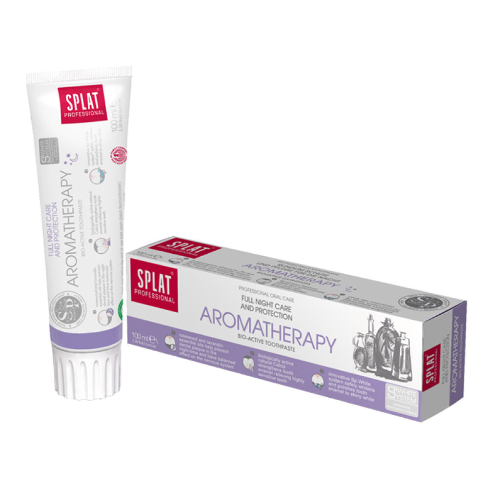 自营俄罗斯斯普雷特(SPLAT)夜间多效护理牙膏清新口气紫罗兰口味100g