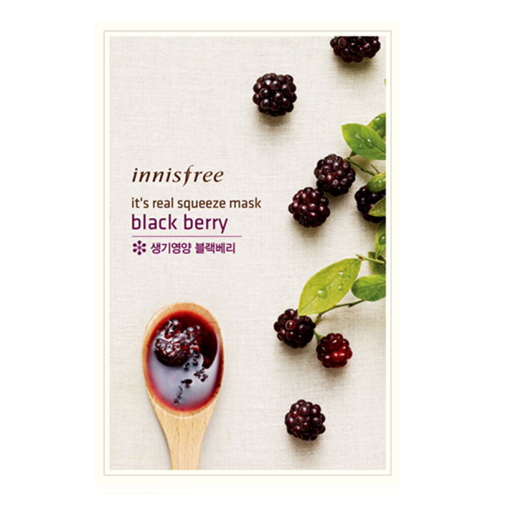 【京东全球购】韩国原装进口Innisfr悦风吟保湿清爽补水香港直邮黑莓面膜贴10片