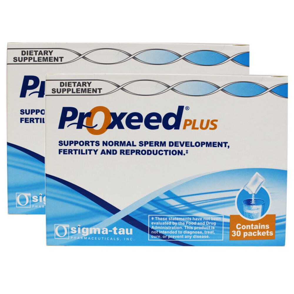 【全球购】美国原装增效版Proxeed-plus男性助育助孕提高精子质量助孕2盒装(一个月量)