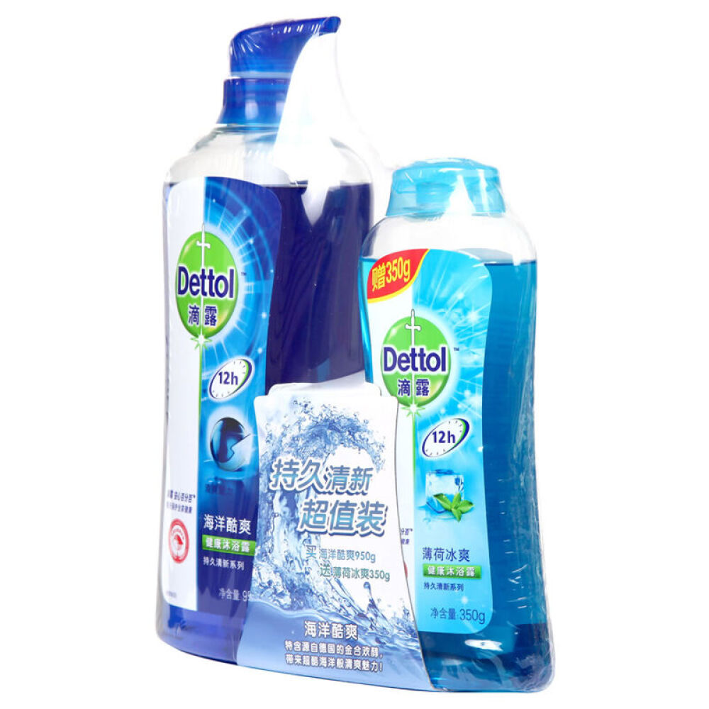 滴露(Dettol)海洋沐浴露950ml+薄荷沐浴露350ml1971