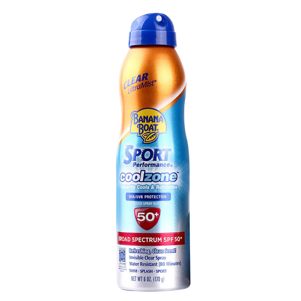 海外直邮美国BananaBoat/香蕉船美国运动型防晒隔离乳霜SPF50冰极喷雾170g