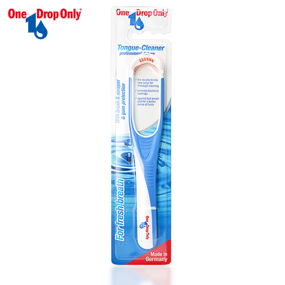 德国进口OneDropOnly刮舌器舌苔刷刮舌器舌头清洁刷去除口臭天蓝 德国进口OneDropOnly刮舌器舌苔刷刮舌器舌头清洁刷去除口臭天蓝