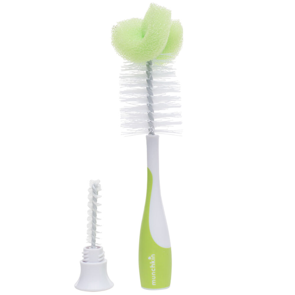 自营满趣健Munchkin底座可站立式奶瓶奶嘴刷二合一0个月以上宝宝颜色随机