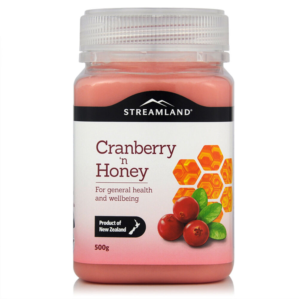 【全球购】新西兰streamland新溪岛进口黑糖/蜂蜜500g蔓越莓蜂蜜