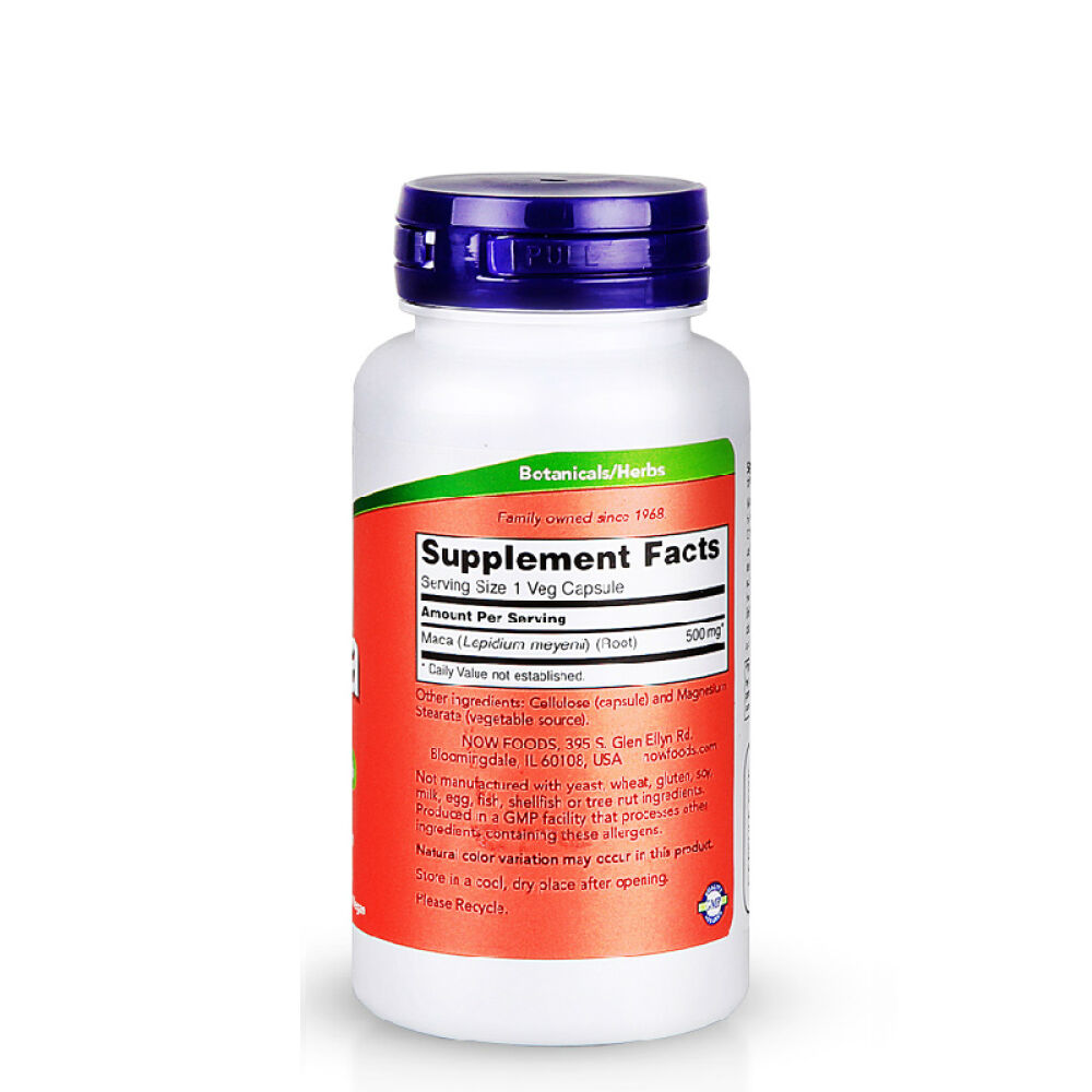 【全球购】nowfoods诺奥玛卡精片maca胶囊100粒补肾秘鲁玛咖精片6瓶装