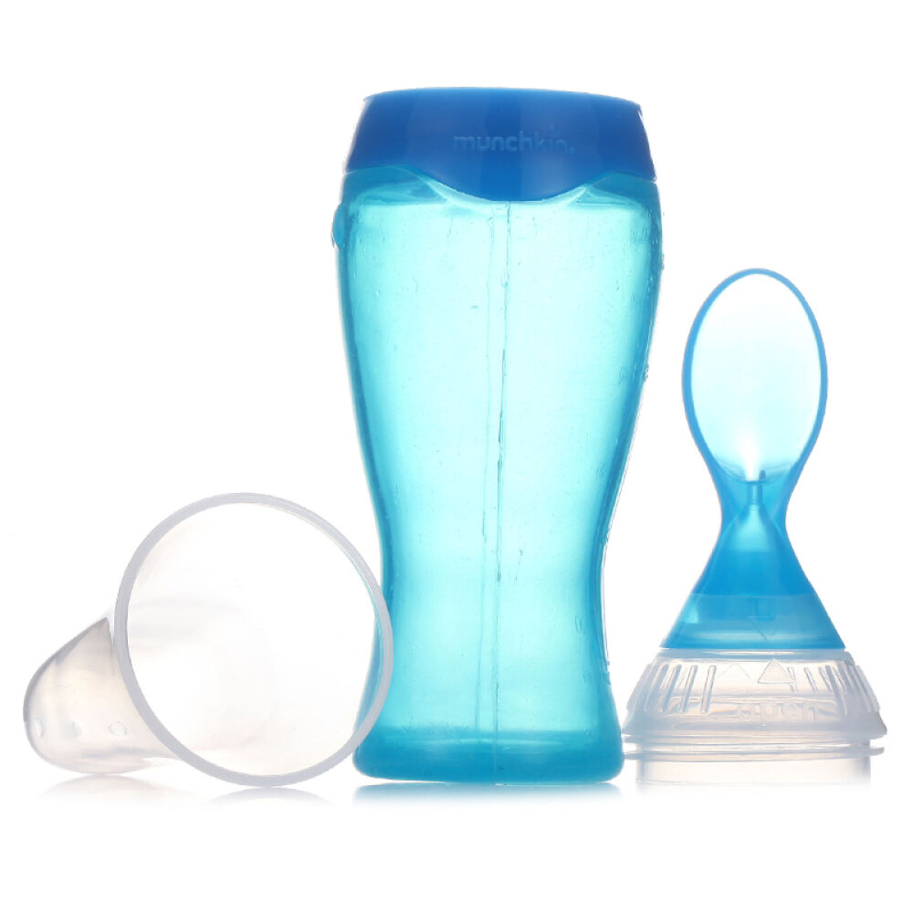 自营满趣健Munchkin易挤压辅食喂养挤压勺喂养勺4个月以上宝宝颜色随机