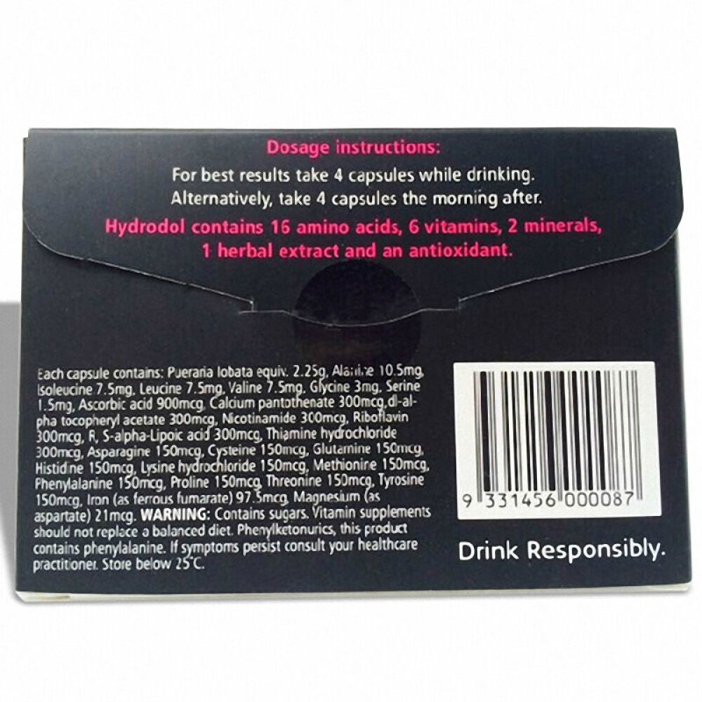 澳洲进口Hydrodol解酒片胶囊护肝片醒酒排毒减轻宿醉16粒