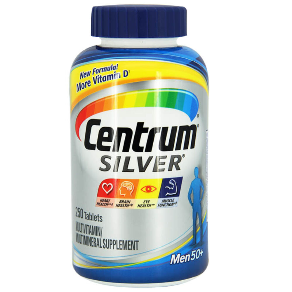 美国惠氏原装善存Centrum新版中老年男性多种复合维生素银片中老年男性专用多维250粒