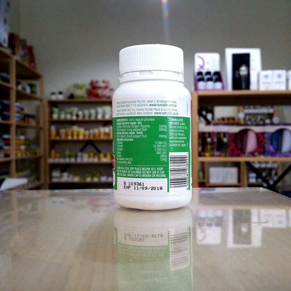 Nutralife纽乐植物消化酶酵素60Caps改善肠胃功能新西兰原装正品