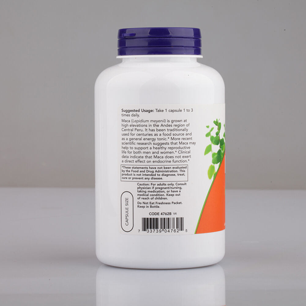 nowfoods/诺奥玛咖精片秘鲁玛卡补肾成人男性保健品胶囊500mg/粒玛卡250粒装