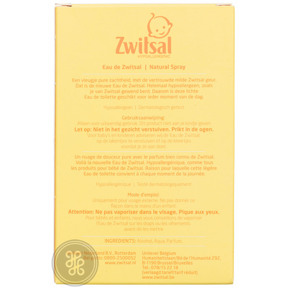 Zwitsal荷兰之家母婴淡香水孕妇婴儿香水母婴淡香水95ml