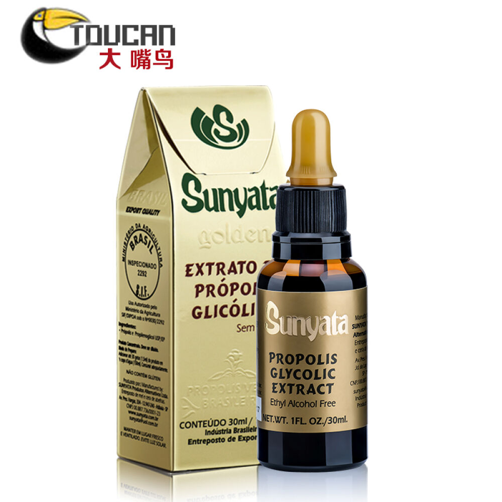 保税区发货Sunyata巴西原装进口纯高品质天然绿蜂胶液滴剂非软胶囊中老年增强免疫力金棕色30ml/瓶 保税区发货Sunyata巴西原装进口纯高品质天然绿蜂胶液滴剂非软胶囊中老年增强免疫力金棕色30ml/瓶