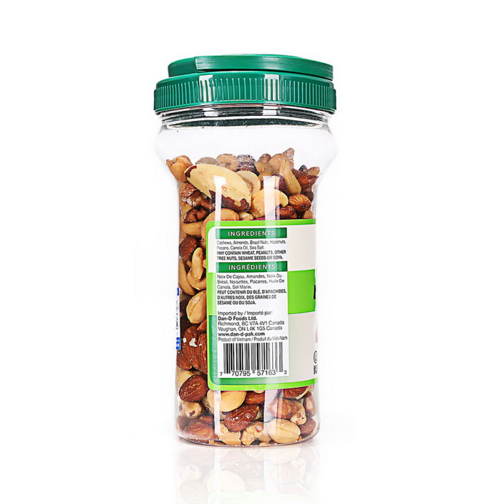 越南进口DAN.D.PAK丹蒂腰果坚果零食炒货果仁盐焗混合坚果600g