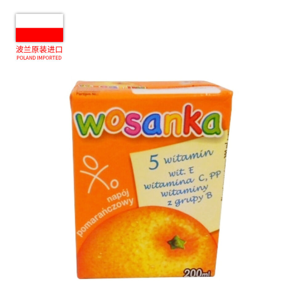 波兰进口WOSANA饮料橙子味