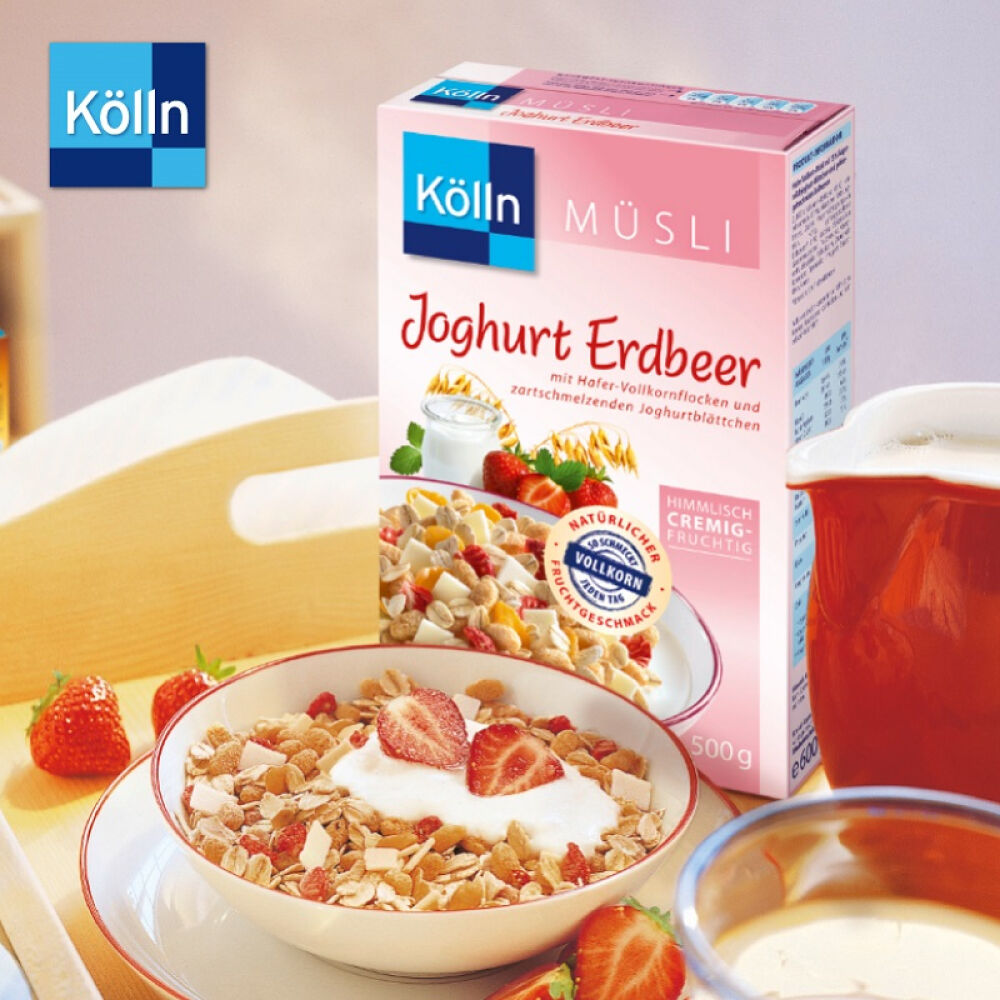 瑞典ICA水果燕麦片营养早餐即食免煮2包组合50%水果坚果+草莓酸奶粒全麦谷物