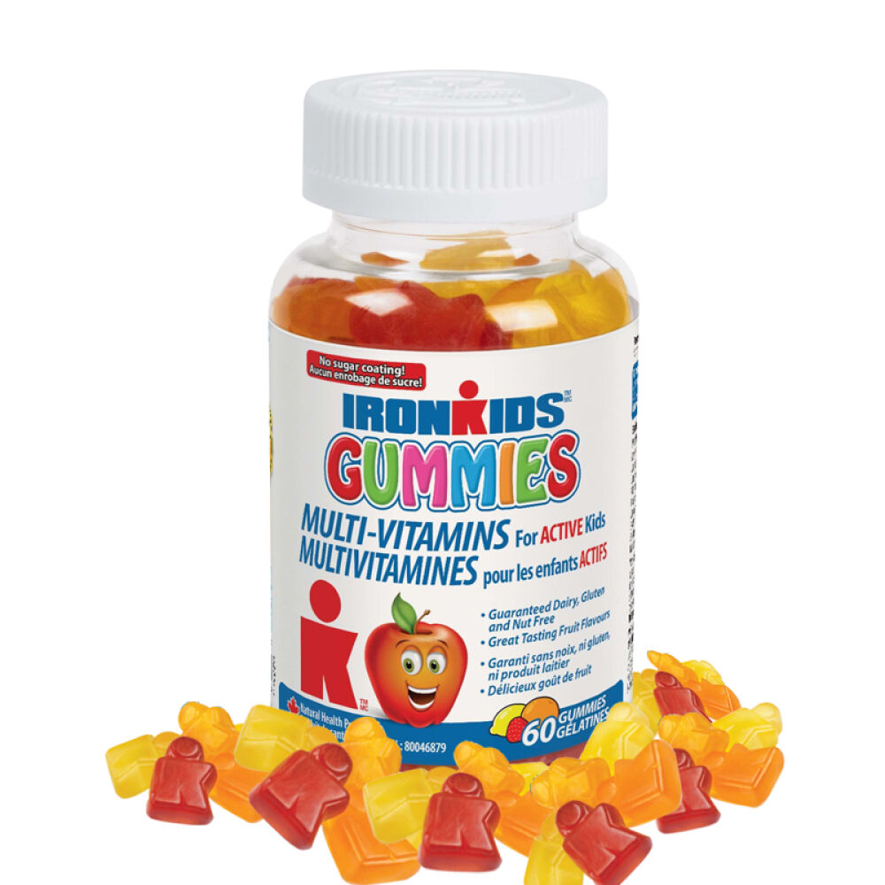 【全球购】加拿大原装Ironkids小铁人多维矿物质软糖水果味两岁以上60粒