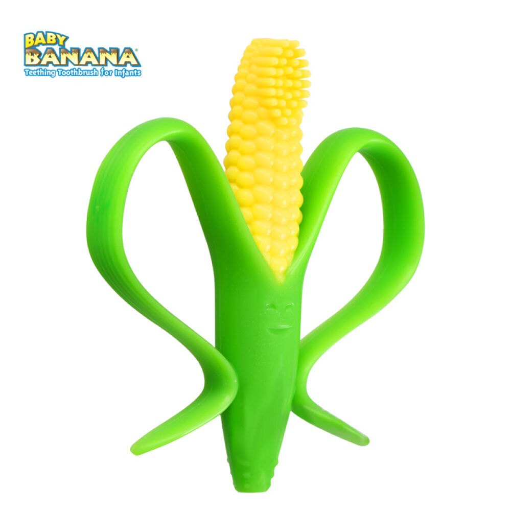 【全球购】加拿大直邮babybanana香蕉宝宝婴儿牙胶宝宝磨牙棒咬咬胶日常护理玉米3m+
