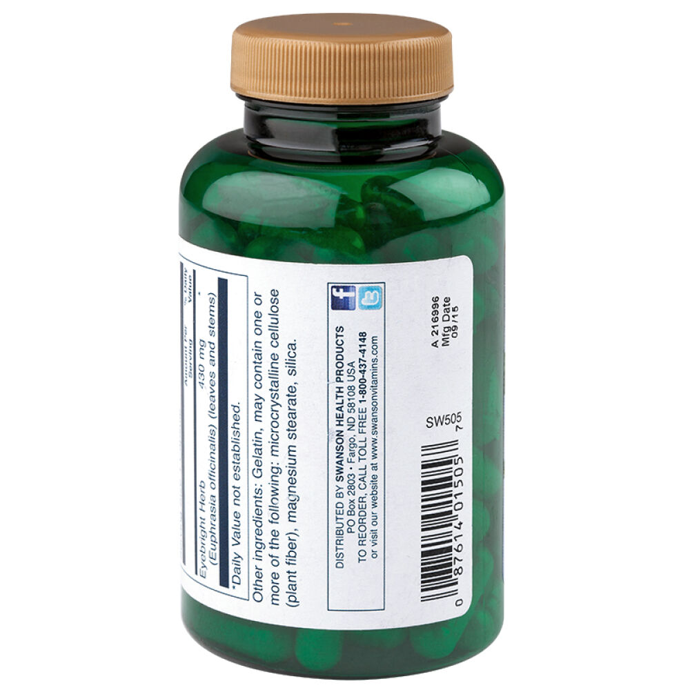 Swanson斯旺森小米草精华胶囊430mg100粒养眼护眼眼睛干涩保护视黑眼圈